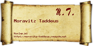 Moravitz Taddeus névjegykártya